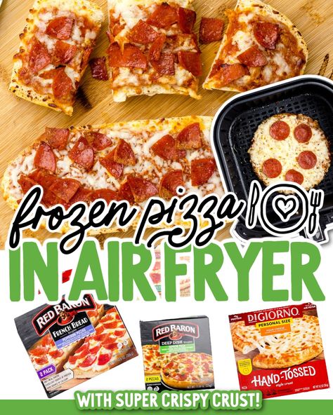 This frozen pizza in an air fryer recipe is a great way to get delicious pizza with the crispy and crunchy texture of an authentic Italian-style pizza. With minimal effort, you can create an amazing meal in no time. Mini Frozen Pizza In Air Fryer, Reheat Frozen Pizza In Air Fryer, Frozen Pizza Air Fryer, Air Fryer Frozen Pizza Cook Time, Frozen Pizza In Air Fryer, Deep Dish Pizza Crust, Pizza In Air Fryer, French Bread Pizza, Pizza Fries