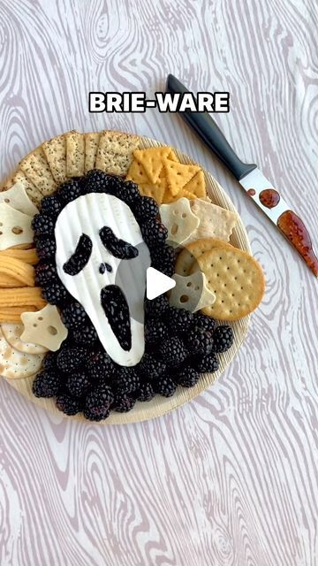 @thefeedfeed on Instagram: "@petalandplatter is serving up Devilish Delights this spooky season 🧛‍♀️ Brie-ware!

Keep tagging #feedfeed for a chance to be featured. 

#halloween #cheese #charcuterie" Spooky Brie Cheese, Brie Halloween, Halloween Brie, Halloween Cheese, Happy Haunting, Brie Cheese, Halloween Fonts, Halloween Food, October 2