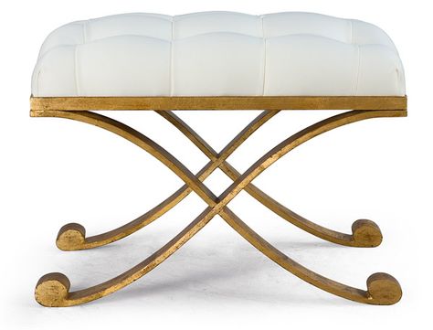 Two of these at end of bed would be perfect! Christopher Guy, Dressing Stool, Iconic Furniture, Tufted Ottoman, Bench Stool, Vanity Stool, Deco Furniture, Ottoman Bench, Criss Cross