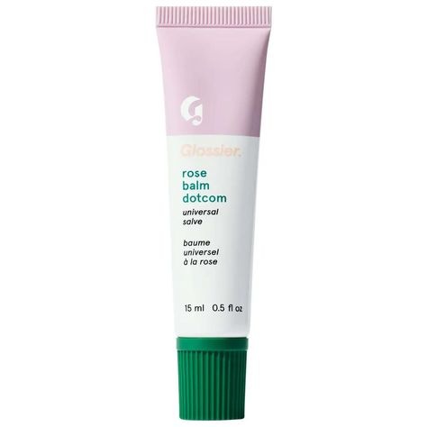 Balm Dotcom Lip Balm and Skin Salve - Glossier | Sephora Glossier Rose Balm Dotcom, Balm Dot Com, Glossier Balm, Glossier Balm Dotcom, Glossier Lip Balm, Hydrated Lips, Sephora Lip, Rose Lip Balm, Glossy Makeup