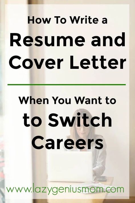 Career Switch Tips: How to write a resume and cover letter when you want to switch careers. #professionaldevelopment #career #careeradvice #personaldevelopment Resume For Career Change, Cover Letters For Resume Examples, Resume And Cover Letter Design, How To Write A Resume, Career Change Cover Letter, Career Pivot, Cover Letter And Resume, Lazy Genius, Basic Resume Examples