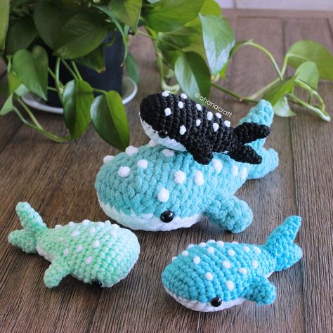 Cute Crochet Animal Plushies, Whale Shark Amigurumi Free Pattern, Whale Shark Amigurumi, Free Whale Shark Crochet Pattern, Whale Shark Crochet Pattern Free, Summer Crochet Plushies, Crochet Whale Shark Pattern Free, Crochet Shark Pattern Free Amigurumi, Crochet Sea Creatures Free Patterns