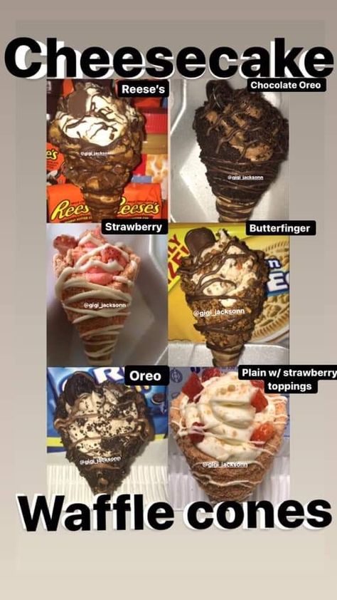 Stuffed Waffle Cone Dessert Ideas, Oreo Cheesecake Cones, Cheesecake Stuffed Waffle Cone Recipe, Waffle Cone Dessert Ideas, Cheesecake Waffle Cones, Stuffed Cones, Dipped Sweets, Lazy Exercises, Cone Desserts