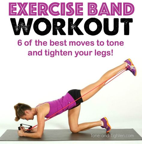 Lower Body Resistance Band Workout, Burnout Workout, Resistant Band Workouts, Leg Circuit, Leg Workout With Bands, Exercise Band, Band Workouts, Thigh Workout, Band Exercises