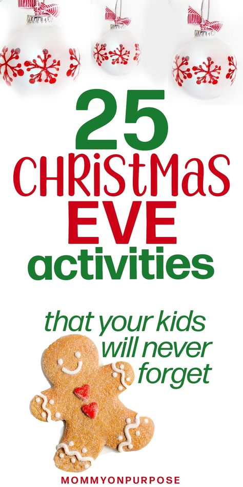 Christmas eve traditions and can BE the activities that you choose to do! Here are all of our favorite things to do to with kids to celebrate this holiday, as well as a few things we haven't tried yet (but want to). #mommyonpurpose #christmas #christmaseve #christmastraditions #momlife Christmas Eve Kids Ideas, Christmas Eve Fun Ideas, Christmas Eve Kids Activities, Christmas Eve Activities For Kids, Christmas Eve Activities, Xmas Activities, Christmas Eve Games, Christmas Things To Do, Eve Game