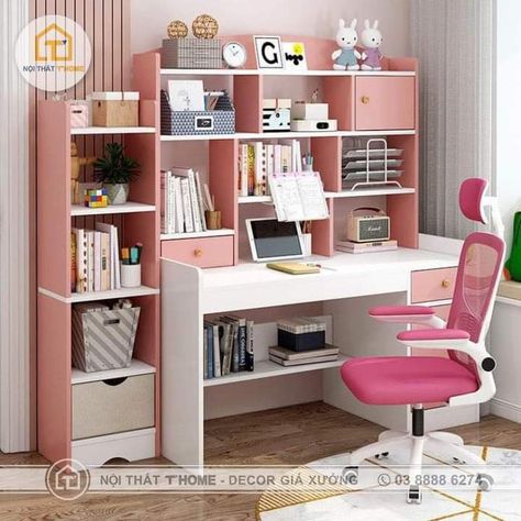 Big Study Table, Kids Bedroom Study Table, Bedroom Study Table, Home Bookshelf, Study Table And Chair, Home Bookshelves, Data Science Learning, Study Table Designs, Modern Kids Bedroom