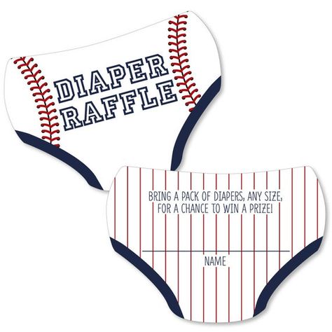 Baseball Baby Shower Theme, Shower Activities, Raffle Ticket, Fun Baby Shower Games, Baby Shower Diaper Raffle, Baseball Baby, Diaper Raffle Tickets, Baby Shower Activities, Baby Shower Diapers