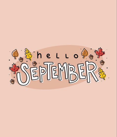 Fall September wallpaper cute asthetic September Icon, September Header, Cute Wallpapers For September, September Mood Board Aesthetic, September Design, September Clipart, Happy September 1st, September Widget, September Typography