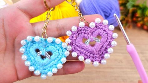 Pull Tab Necklace Heart, Crochet Cat Pull Tab Keychains, Kiss Clasp Crochet Purse Pattern, Heart-shaped Heart Beads Ring For Gifts, How To Make A Magic Circle In Crochet Adjustable Ring, Pop Tab Purse, Pull Tab, Pop Tabs, Wool Thread