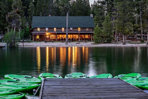 6 Lake Retreats Where You Can Relive Your Summer-Camp Days | Summer Camp Aesthetic, Lakeside Lodge, Lake Retreat, Flathead Lake, Yoho National Park, Sunset Magazine, Lake Cabin, Camping Aesthetic, American Road