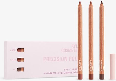 Kylie BY Kylie Jenner Precision Pout lip Liner Gift set Lip Liner Kylie Jenner, Kylie Lip Liner, Lip Liner Set, Kylie Lips, Kyle Jenner, Makeup List, Beauty Hair Makeup, How To Line Lips, Lip Pencil