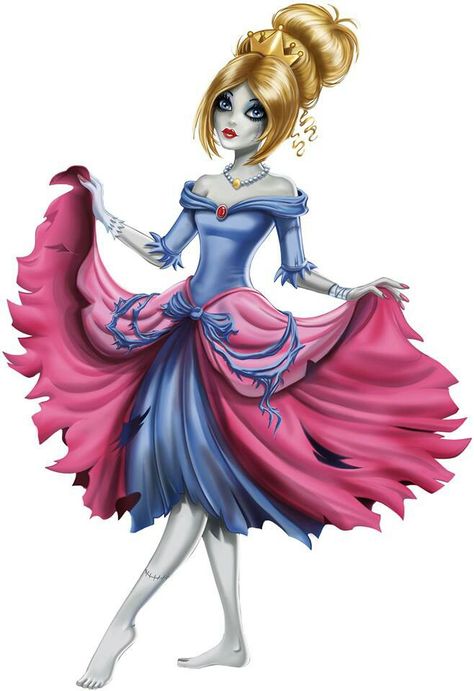 Once upon a zombie - Cinderella Zombie Cinderella, Zombie Princess, Cinderella Doll, Zombie Dolls, Zombie Disney, Dark Disney, Horror Artwork, Monster High Characters, Monster High Art