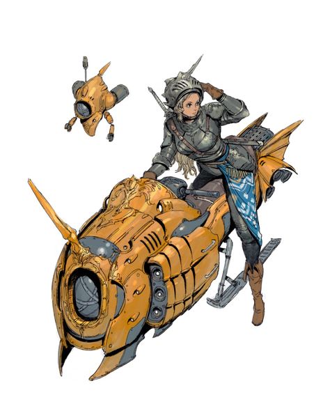 Punk Character, Dieselpunk Vehicles, Robot Machine, Concept Motorcycles, Spaceship Art, Beauty Art Drawings, Modern Fantasy, Cape Coat, Vehicle Design