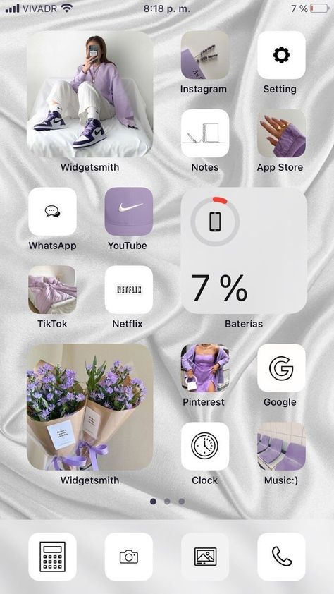 Purple Ios, Lockscreen Iphone Quotes, Instagram Settings, Whatsapp Apps, Organize Phone Apps, Home Screen Ideas, Zestaw Ikon, Ios App Iphone, Application Iphone