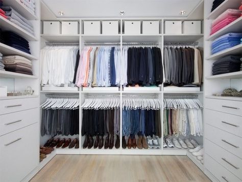 Closet Envy Contemporary Closet, Organized Closet, Ikea Closet, Walking Closet, Walk In Closet Design, No Closet Solutions, California Closets, Closet Layout, Closet Remodel