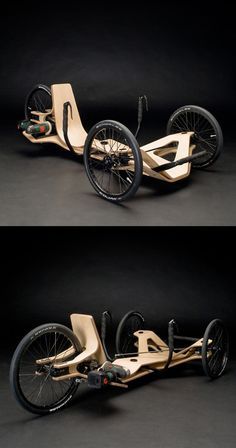 Science Design, Wood Bike, Recumbent Bicycle, Wooden Bike, Reverse Trike, Custom Bike, Cargo Bike, Pedal Cars, Bicycle Design