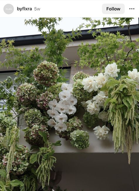 Green Wedding Aisle, Green Hydrangea Wedding, White Picket Fence Ideas, Picket Fence Ideas, Table Florals, Modern Floral Arrangements, Fence Designs, Table Arrangements Wedding, Aisle Flowers