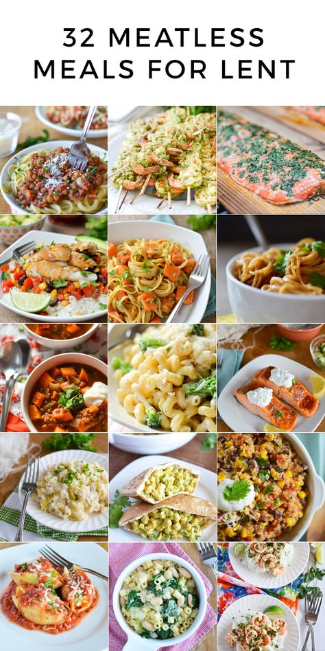 32 meatless meals for lent | simplywhisked.com | vegetarian | pescatarian | #meatless monday Meatless Meals For Lent, Meals For Lent, Pescatarian Diet, Lenten Recipes, Lent Recipes, Meatless Dinner, Pescatarian Recipes, Minced Meat, Taco Bell