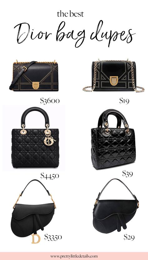 The best dupes and look alike handbags for the Dior saddle bag, Diorama and miss Dior bag! Dior Columbus Bag, Tas Dior, Luxurious Handbags, Amazon Bags, Miss Dior Bag, Classy Purses, Fake Designer Bags, Inspired Handbags, Dior Saddle