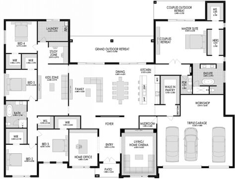 Farmhouse Collection - Fowler Homes Large Family Farmhouse Floor Plans, Old Farmhouse Layout Floor Plans, Australian Farmhouse Plans, Australian Farmhouse Floor Plans, Farm House Plans One Story Open Floor 4 Bedroom, Acreage Living, Fowler Homes, Build Dream Home, House Plans Australia