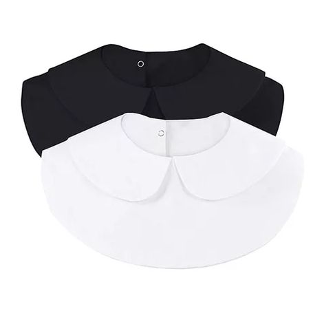 Fake Collar For Shirt Detachable Collars Solid Shirt Lapel Blouse Top Men Women Black White Clothes Shirt Accessories Dropship - Ties - AliExpress Dickey Collar, Cute Sweats, 60s Look, False Collar, Fake Collar, Doll Collar, Half Shirts, Detachable Collar, Collars For Women