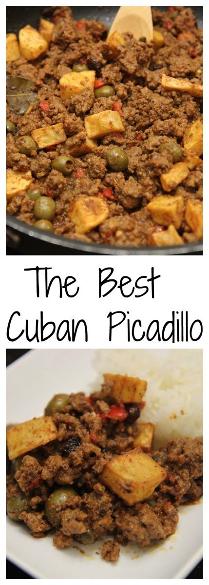 Picadillo Cubano Con Papas Cuban Picadillo Recipe, Cuban Picadillo, Picadillo Recipe, Cuban Dishes, Cuban Cuisine, Spanish Dishes, Cuban Recipes, Classic Food, Ground Beef Recipes