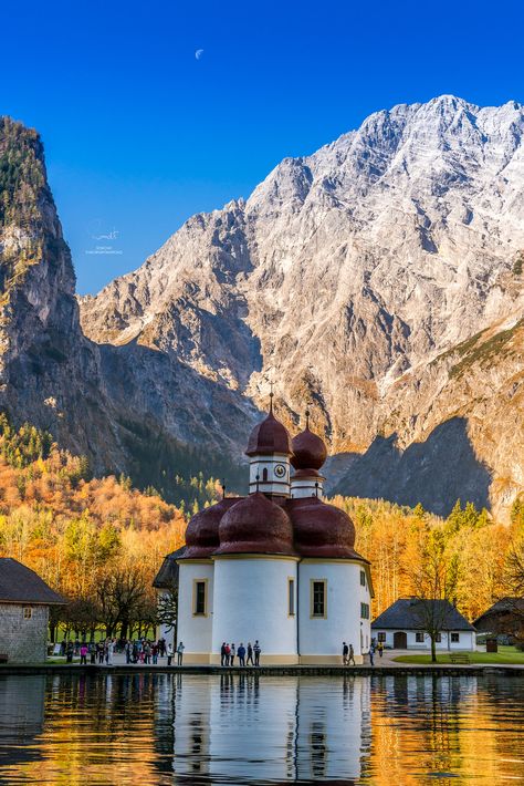 Konigssee Germany, Germany Scenery, German Landscape, German Village, Europe Germany, Church Pictures, Amazing Buildings, Bavaria Germany, Beautiful Places Nature