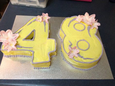 An elegant 48th birthday cake 48th Birthday Cake, 48th Anniversary, 48th Birthday, 48 Birthday, Flower Box Gift, Fun Birthday Party, Birthday Cake Ideas, Birthday Cake With Candles, Cake Pictures