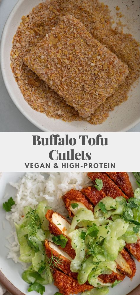 Tofu Cutlets, Buffalo Tofu, 30 Minute Meals Easy, Vegetarian Meal Plan, Quick And Easy Soup, Tofu Dishes, Plant Based Diet Recipes, High Protein Vegan, Vegetarian Entrees