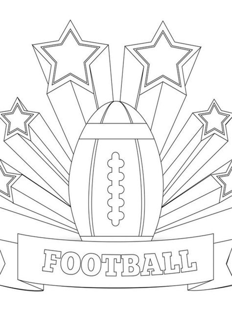 Free & Easy To Print Football Coloring Pages - Tulamama Football Coloring, Football Template, Football Coloring Pages, Sports Coloring Pages, Michigan State Football, Free Football, Michigan Football, Coloring Page Ideas, Coloring Pages For Boys