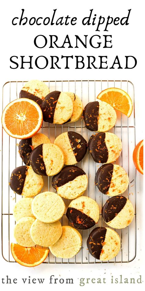 Infused Cookies, Adorable Desserts, Orange Shortbread Cookies, Jul Kaka, Orange Shortbread, The View From Great Island, Resepi Biskut, Plain Cookies, Orange Cookies