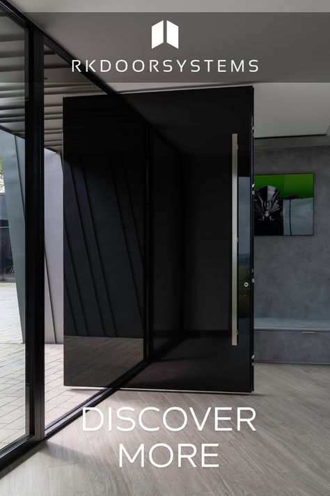 A black glass Pivot door to make a statement.   Style and security come as standard with RK Aluminium Doors, helping to protect your home and family from break-ins.   All our aluminium doors have Secured By Design and PAS24:2022 accreditation as standard. Pivot Front Door, Glass Pivot Door, Beer Box, Contemporary Front Doors, Pivot Door, Modern Front Door, Flush Doors, Door Upgrade, Pivot Doors