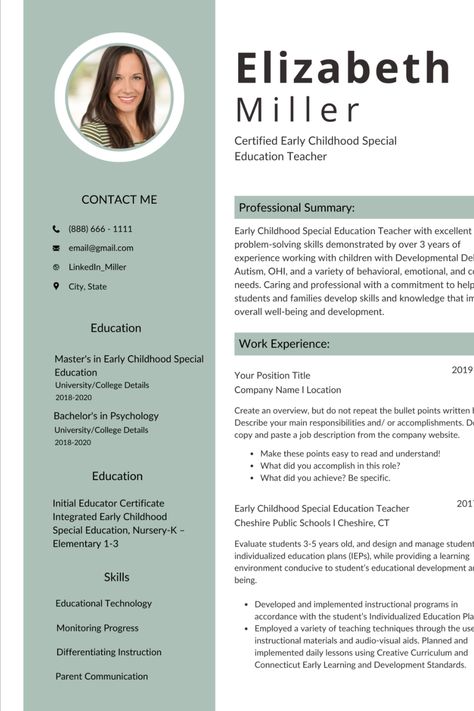 Teacher resume template, teacher portfolio, teacher cover letter Preschool Teacher Resume Examples, Cv For Teachers Teaching Jobs, Teacher Portfolio Template, Cv For Teaching, Teacher Resume Template Free, Preschool Teacher Resume, Elementary Teacher Resume, Resume Teacher, Teacher Cv