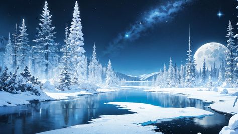 Anime Winter Background, Snow Desktop Wallpaper, Winter Wallpaper Desktop, Winter Wonderland Wallpaper, Mac Backgrounds, Wide Wallpaper, Korea Wallpaper, Anime City, Dreamy Artwork