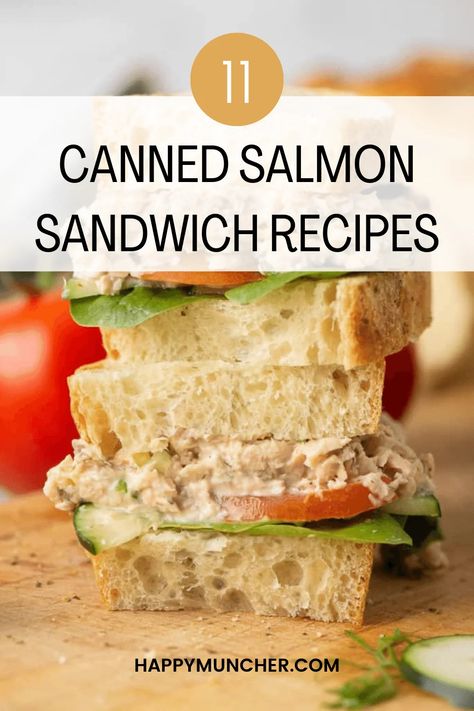 11 Canned Salmon Sandwich Recipes – Happy Muncher Canned Salmon Sandwich, Recipes With Canned Salmon, Salmon Blt Sandwich, Salmon Sandwich Recipes, Salmon Salad Sandwich, Canned Salmon Recipes, Healthy Sandwich Recipes, Salmon Sandwich, Canned Salmon