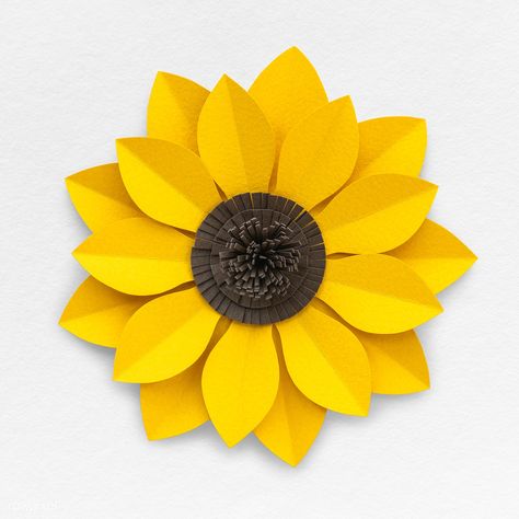 Sunflower paper craft closeup isolated | free image by rawpixel.com / Minty Paper Sunflower Template, Sunflower Paper Craft, Flower Paper Craft, Free Paper Flower Templates, Sunflower Template, Sunflower Paper, Giant Paper Flowers Template, Tissue Paper Flowers Diy, Sunflower Crafts