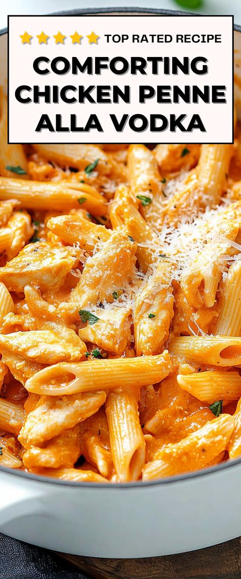 Image for Chicken Penne Alla Vodka Penne Alla Vodka With Chicken, Penne Alla Vodka Recipe, Penne Alla Vodka, Pasta Varieties, Chicken Penne, Vodka Pasta, Alla Vodka, Restaurant Specials, Vodka Recipes