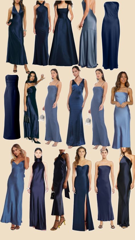 Stormy Blue Bridesmaid Dress, Indigo Bridesmaids Dresses, Different Blue Shades Bridesmaid Dresses, Jewel Tone Blue Bridesmaid Dresses, Navy Blue Silk Bridesmaid Dresses, Blue Color Palette Bridesmaid Dresses, Fall Wedding Color Palette Navy, Satin Navy Blue Bridesmaid Dresses, Blue Shades Bridesmaid Dresses