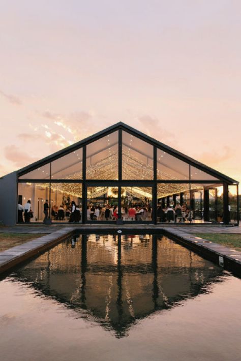 Event Venue Design, Event Space Design, Glass House Wedding, Outdoor Tent Wedding, Event Venue Spaces, Outdoor Restaurant Design, Events Place, Modern Wedding Venue, Glass Building