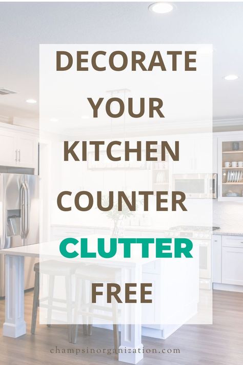 Are you tired of cluttered kitchen counters? These 6 tips will allow you to create cluttered-free countertops. #kitchendecor #organizedkitchen #declutter Declutter Kitchen Countertops, Declutter Kitchen Counter, Cleaning Schedules, Counter Clutter, Kitchen Counter Organization, Clutter Free Kitchen, Declutter Kitchen, Counter Organization, Organized Kitchen