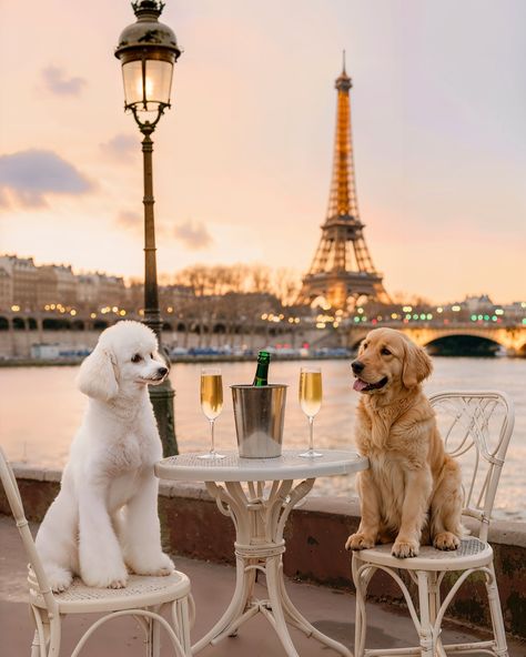 Champagne in Paris #dogs #paris #eiffeltower #cutedogs #fineart #contemporaryart #midjourney #magnific #aiart #normlanier Paris Life, Paris Aesthetic, Living In Paris, Paris Love, Abstract Photographs, Dog Blog, Cute Dogs And Puppies, The Eiffel Tower, Profile Pic