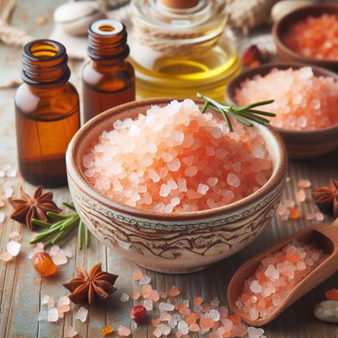 Himalayan salt, an ancient and treasured resource, has gained popularity in recent years for its numerous beauty uses and stunning results. This unique salt, sourced from the ancient deposits deep within the Himalayan mountains, is renowned for its pristine quality, powerful minerals, and radiant pink color. From revitalizing skin to detoxifying the body, Himalayan salt offers a range of beneficial applications that #DetoxBath #FacialScrub #SkinToner Himalayan Salt Aesthetic, Ancient Self Care, Detoxifying Bath Soak, Himalayan Salt Bath, Natural Beauty Treatments, Himalayan Mountains, Detox Bath, Salt Lamps, High Vibrational