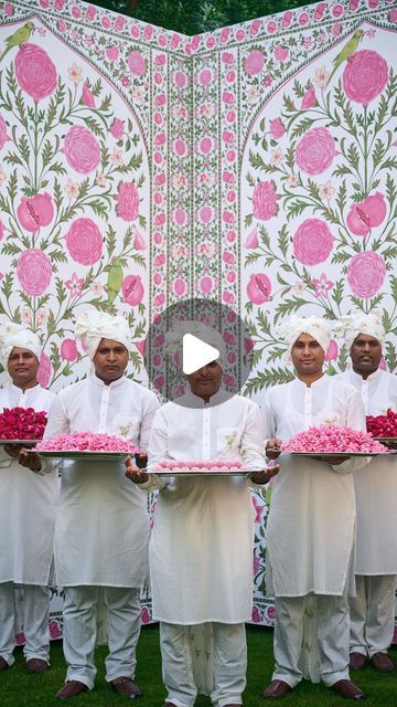 Rani Pink on Instagram: "Welcome to our Pomegranate Courtyard (Mehendi) 🦜 - where the tota, anaar, and gulaab, the chosen keepers of this haven, invite you to have your henna hands stamped with tales of love🩷

Artistic Director: @anikadhawan 
Decor and Design: @ranipinklove 
Style & Fashion: @ranipinklove 
Cinematography: @nazaareproductions 
Photography: @aviraj
Sweets Treats: @theladdoowala
Shoes & Accessories @needledust
Production: @aakarevents
Creative Writing: @grushadhawan
Talent: @mokshaaaggarwal @mehak.vinayak @shinatachauhan @naiaradamascenoo
Jewellery: @shriparamanijewels
Makeup & Hair: @itikachugh
Drapist: @seema.draper

#RaniPinkRomantics" Dua E Khair Decoracion, Henna Hands, Pink Wedding Decorations, Rani Pink, Big Fat Indian Wedding, Pink Decor, The Chosen, Sweets Treats, Makeup Hair