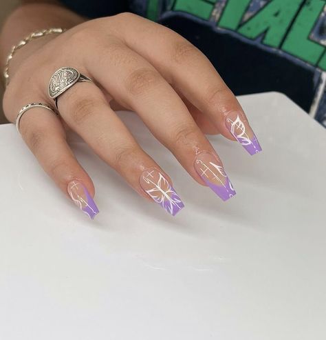 Purple Nails Designs, Ballerina Nails Designs, Acrylic Nails Nude, Nail Designs Ideas, Purple Acrylic Nails, Art Guide, Purple Nail Designs, Psychology Student, Purple Nail