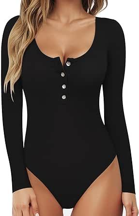 Henley Shirt Women, Womens Henley, Bodysuit Shirt, Women's Henley, Tank Top Long, Bodysuit Tops, Bodysuit Top, Henley Shirt, Sleeveless Bodysuit