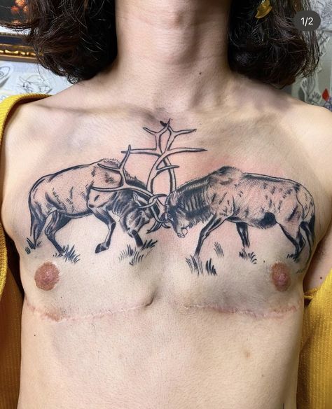 boiled_peanut_ on ig Top Surgery Tattoo, Surgery Tattoo, Where Tattoo, Top Surgery, Funky Tattoos, Epic Tattoo, Sick Tattoo, 3d Tattoos, Dope Tattoos