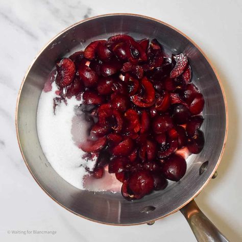 Cherry Curd - Waiting for Blancmange Cherry Curd, Vanilla Bean Cheesecake, Frozen Cherries, Cake Fillings, Home Canning, Fresh Cherries, Cherry Flavor, Whole Eggs, Caster Sugar