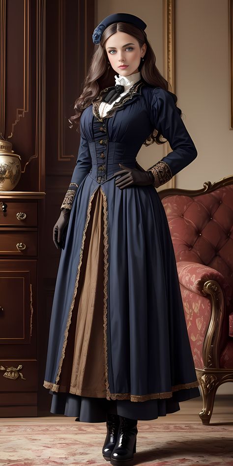 From Victorian elegance to crazy steampunk 006
A lady wearing suits in Victorian elegance style，created by “图趣 AI (tu-qu-ai)” software,
Keywords:  AI images, 图趣 AI , a lady, a beauty，pajamas，Victorian style，elegant，attractive，Leather boots，suits， attractive，steampunk style Victorian Dress Style, Victorian Casual Outfits, Victorian London Fashion, Modern Victorian Fashion Aesthetic, Victorian Dress Casual, Victorian Fantasy Clothing, Anime Victorian Dress, Casual Victorian Outfits, Fantasy Pajamas