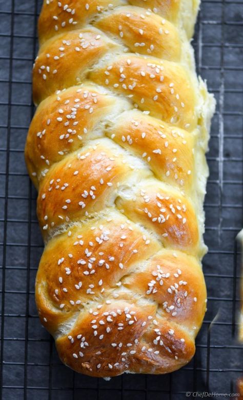 Traditional Braided Challah Bread Recipe | ChefDeHome.com Cardamom Bread Recipe, Easy Challah, Swedish Bread, Cardamom Bread, Challah Bread Recipe, Cardamom Recipe, Challah Recipe, Challah Bread Recipes, Coffee Bread