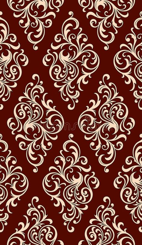 Motif Vector, Tor Design, European Pattern, Seamless Floral Pattern, Batik Design, Textile Pattern Design, Damask Wallpaper, Pattern Vector, Stencils Wall